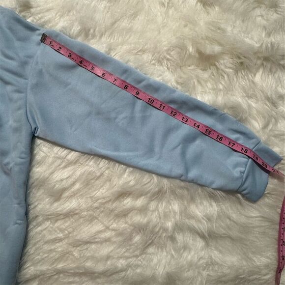 Women's Blue Relaxed Fit Half Zip Pullover Sweatshirt Size L Casual with pockets - Picture 6 of 12